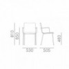 Sillón Kuadra XL 2402 de Pedrali. Sillas de diseño moderno. Sillas plásticas.