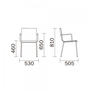 Sillón Kuadra XL 2404 de Pedrali. Sillas de diseño moderno. Sillas plásticas.