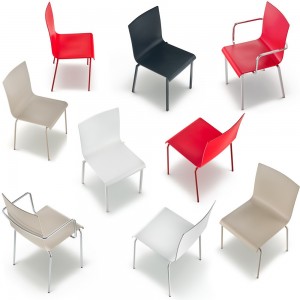 Sillón Kuadra XL 2404 de Pedrali. Sillas de diseño moderno. Sillas plásticas.