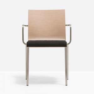 Sillón Kuadra XL 2412 de Pedrali. Sillas de diseño. Sillas modernas de madera.
