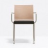Sillón Kuadra XL 2412 de Pedrali. Sillas de diseño. Sillas modernas de madera.