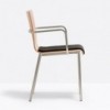 Sillón Kuadra XL 2412 de Pedrali. Sillas de diseño. Sillas modernas de madera.
