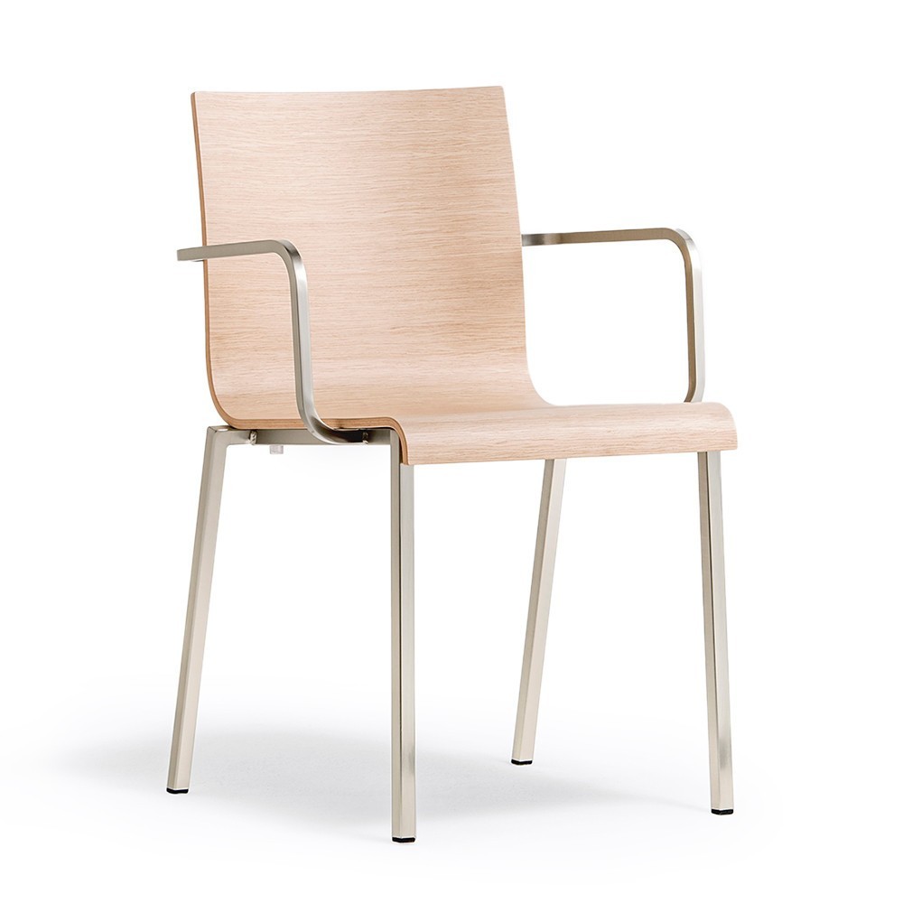Sillón Kuadra XL 2412 de Pedrali. Sillas de diseño. Sillas modernas de madera.
