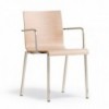 Sillón Kuadra XL 2412 de Pedrali. Sillas de diseño. Sillas modernas de madera.