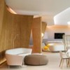 Puff Pix de Arper. Muebles modernos de diseño. Puff para salón tapizado.