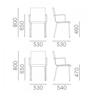 Sillón Kuadra XL 2414 de Pedrali. Sillas modernas contract. Sillas de diseño.