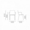 Sillón Kuadra XL 2464 de Pedrali. Sillas de diseño. Sillas tapizadas den cuero.