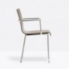 Sillón Kuadra XL 2464 de Pedrali. Sillas de diseño. Sillas tapizadas den cuero.