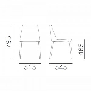 Silla Laja 883 de Pedrali. Sillas de diseño. Sillas tapizadas modernas.
