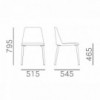 Silla Laja 883 de Pedrali. Sillas de diseño. Sillas tapizadas modernas.