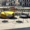 Puff Pix Outdoor Arper. Diseño para terrazas o jardines tapizado.