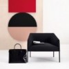 Sillón Saari ancho metal Arper. Amplio diseño moderno de mueble para salón.