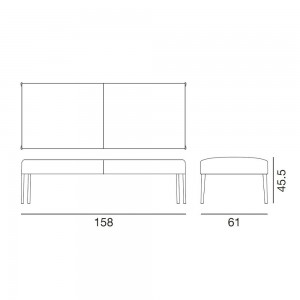 Banco Saari madera Arper. Diseño moderno de muebles ideal para salón.