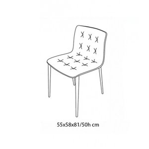 Silla Kuga Acero de Bontempi. Sillas de comedor o salón de diseño italiano.