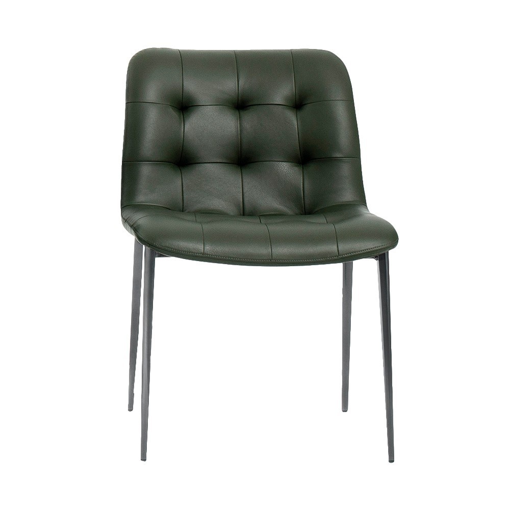 Silla Kuga Acero de Bontempi. Sillas de comedor o salón de diseño italiano.