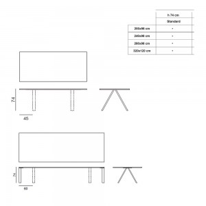 Mesa Cross Arper. Mesas fijas modernas ideales para oficina y hogar.
