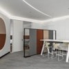 Mesa Cross alta Arper. Mesas fijas modernas para estudio y oficina.