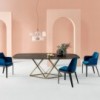 Sillón Margot Madera de Bontempi. Sillones tapizados en ecopiel o piel de diseño.