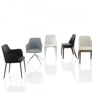 Sillón Margot Acero de Bontempi. Sillones para comedor de diseño italiano.