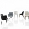 Sillón Margot Acero de Bontempi. Sillones para comedor de diseño italiano.
