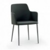 Sillón Margot Acero de Bontempi. Sillones para comedor de diseño italiano.