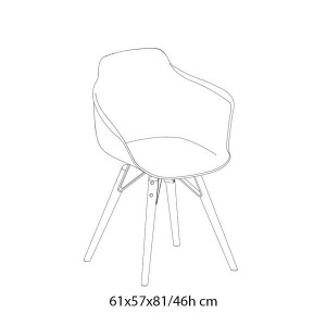 Sillón Mood Madera de Bontempi. Sillones para comedor de diseño italiano.