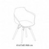 Sillón Mood Madera de Bontempi. Sillones para comedor de diseño italiano.