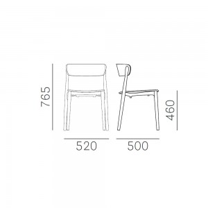 Silla Nemea 2820 de Pedrali. Sillas de diseño. Sillas de madera moderna.