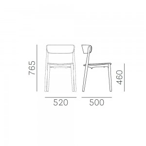 Sillón Nemea 2825 de Pedrali. Sillas de diseño. Sillas de madera moderna.