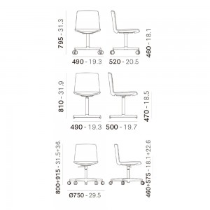 Silla Noa 727 de Pedrali. Sillas de diseño moderno. Sillas de oficina.