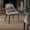 Silla Queen Madera de Bontempi. Sillas tapizadas en ecopiel de diseño.