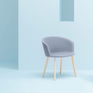 Sillón Nym 2837 de Pedrali. Sillas de diseño. Sillas tapizadas modernas.
