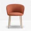 Sillón Nym 2837 de Pedrali. Sillas de diseño. Sillas tapizadas modernas.
