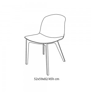 Silla Seventy Madera de Bontempi. Sillas de comedor o salón de diseño italiano.