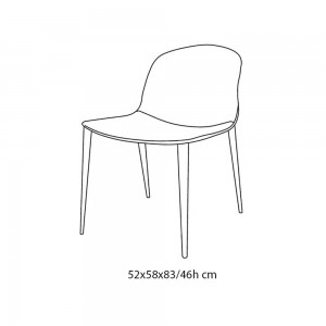 Silla Seventy Acero de Bontempi. Sillas de comedor o salón de diseño italiano.