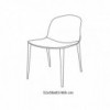 Silla Seventy Acero de Bontempi. Sillas de comedor o salón de diseño italiano.