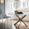 Silla Seventy Acero de Bontempi. Sillas de comedor o salón de diseño italiano.