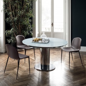 Silla Seventy Acero de Bontempi. Sillas de comedor o salón de diseño italiano.