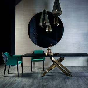 Sillón Sveva de Bontempi. Sillones tapizados de diseño italiano para comedor.