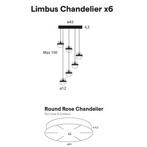 Lámpara suspensión Limbus Chandelier de Lumina. Lámparas modernas de diseño.