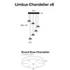 Lámpara suspensión Limbus Chandelier de Lumina. Lámparas modernas de diseño.