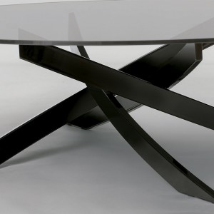 Mesa Auxiliar Artístico Redonda de Bontempi. Muebles modernos italianos.