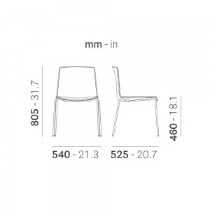 Silla Tweet 890 de Pedrali. Sillas de diseño. Sillas de polipropileno.