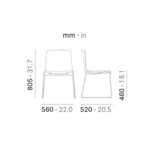 Silla Tweet 894 de Pedrali. Sillas de diseño. Sillas de polipropileno.