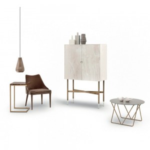 Mesa Auxiliar Tower de Bontempi. Muebles de diseño. Mesas auxiliares modernas.