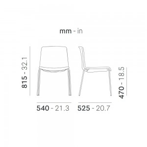 Silla Tweet 890/2 de Pedrali. Sillas de diseño. Sillas tapizadas modernas.