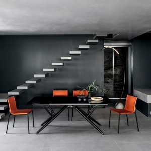 Lámpara de pie Cirlce de Bontempi. Lámparas de pie contemporáneas para salón.