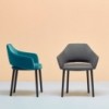 Sillón Vic 645 de Pedrali. Sillas modernas. Sillones tapizados de diseño.