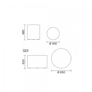 Pouf Wow 327/326 de Pedrali. Poufs de diseño. Pouf modernos de hogar y contract.