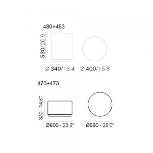 Pouf Wow 480-3/470-3 de Pedrali. Poufs de diseño. Poufs modernos.